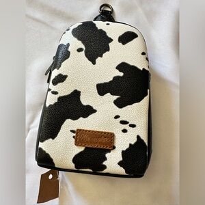 Wrangler cow-print crossbody bag